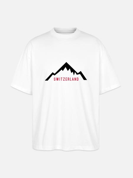 Switzerland Alps - Stanley/Stella Oversized Unisex Organic T-shirt Blaster 2.0 - white