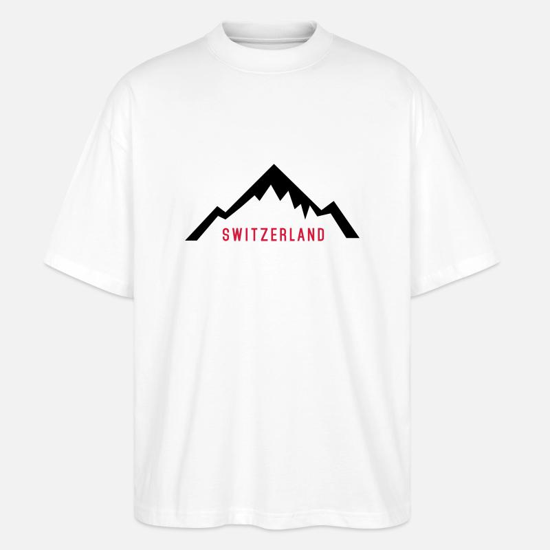Switzerland Alps - Stanley/Stella Oversized Unisex Bio T-Shirt Blaster 2.0 - Weiß