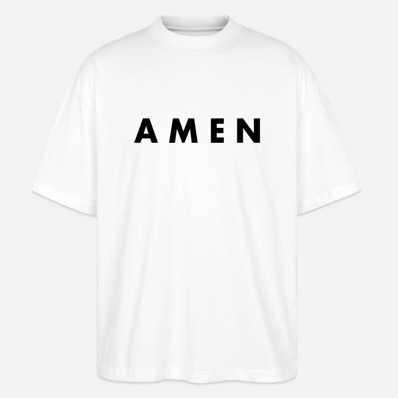 Amen - Stanley/Stella Oversized Unisex Bio T-Shirt Blaster 2.0 - Weiß