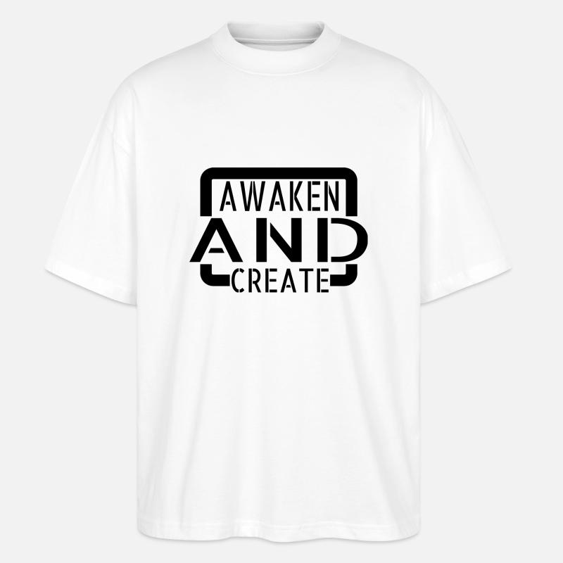 funny enlightenment practices statement - Stanley/Stella Oversized Unisex Bio T-Shirt Blaster 2.0 - Weiß