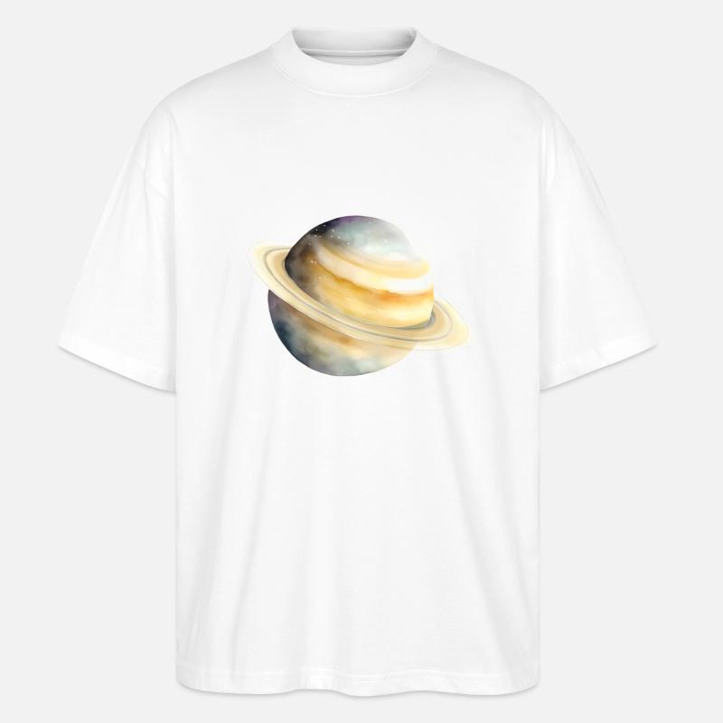 Saturne - T-shirt bio Blaster 2.0 coupe oversize Stanley/Stella Unisexe - blanc