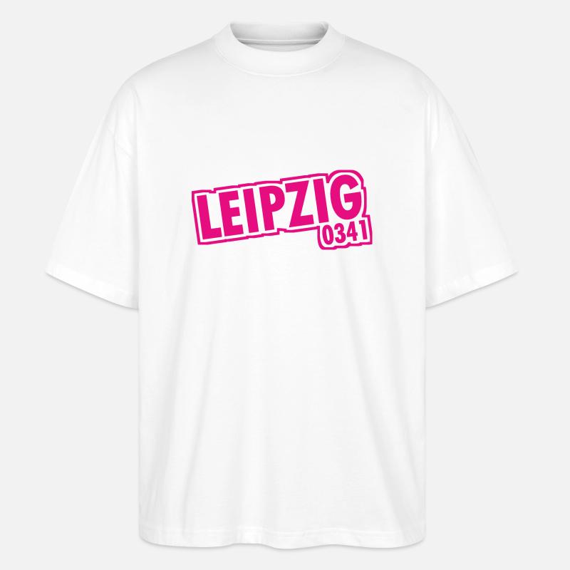 Leipzig - 0341 - Area Code - Saxony - Stanley/Stella Oversized Unisex Organic T-shirt Blaster 2.0 - white