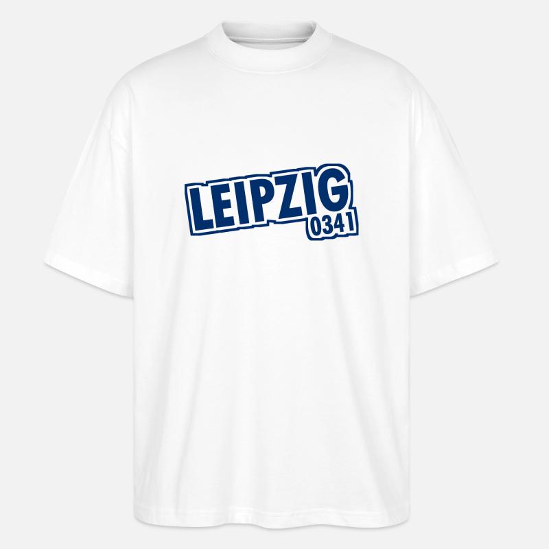 Leipzig - 0341 - Area Code - Saxony - Stanley/Stella Oversized Unisex Organic T-shirt Blaster 2.0 - white