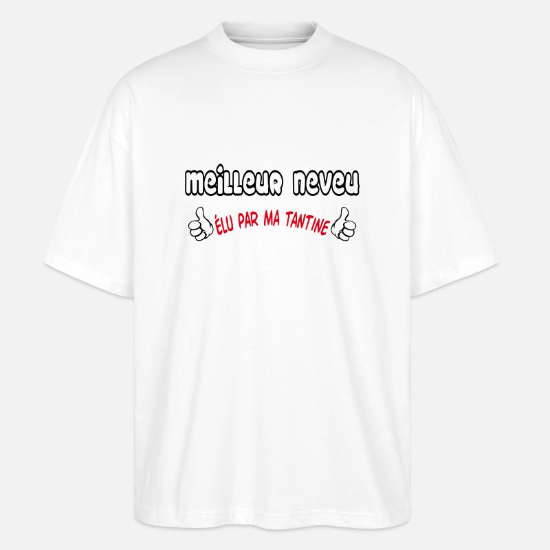 Bester Neffe - Stanley/Stella Oversized Unisex Bio T-Shirt Blaster 2.0 - Weiß