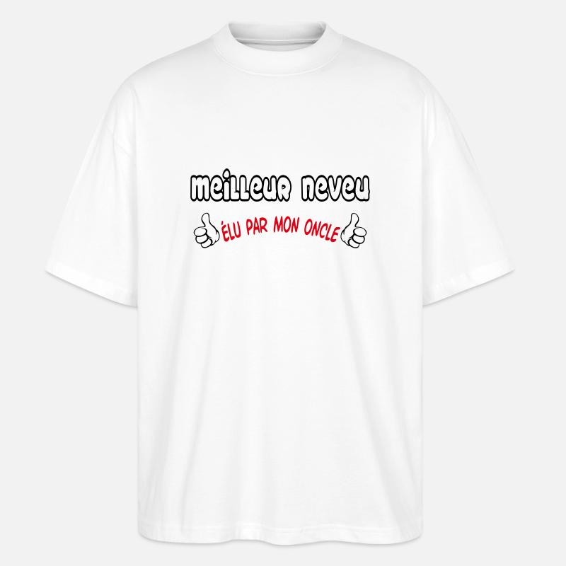 BESTER Neffe - Stanley/Stella Oversized Unisex Bio T-Shirt Blaster 2.0 - Weiß