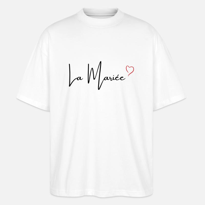 Die rote Herzbraut - Stanley/Stella Oversized Unisex Bio T-Shirt Blaster 2.0 - Weiß