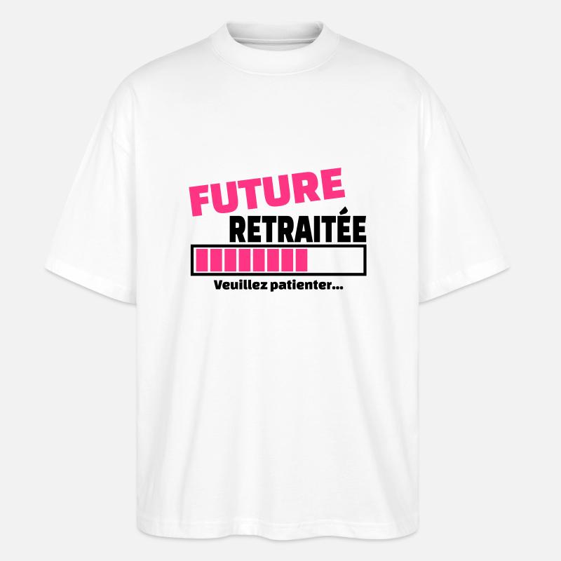 future retraitée - T-shirt bio Blaster 2.0 coupe oversize Stanley/Stella Unisexe - blanc