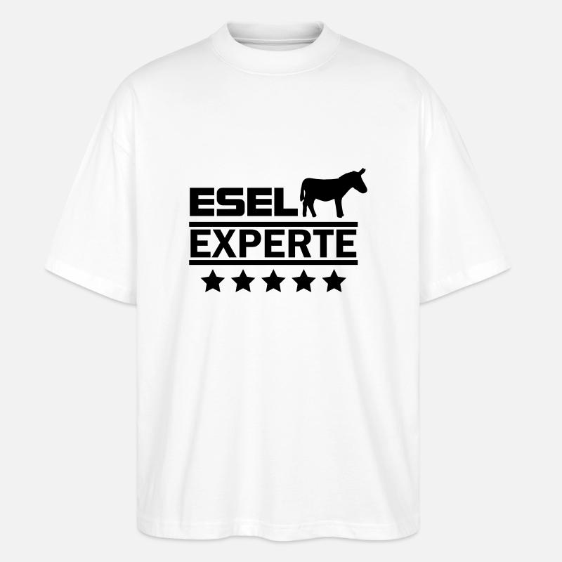 Esel Experte - Stanley/Stella Oversized Unisex Bio T-Shirt Blaster 2.0 - Weiß