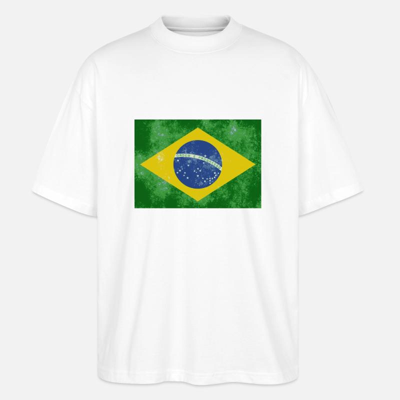 Brasilien - Stanley/Stella Oversized Unisex Bio T-Shirt Blaster 2.0 - Weiß