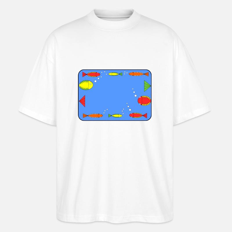 Pisces in the frame - Stanley/Stella Oversized Unisex Organic T-shirt Blaster 2.0 - white