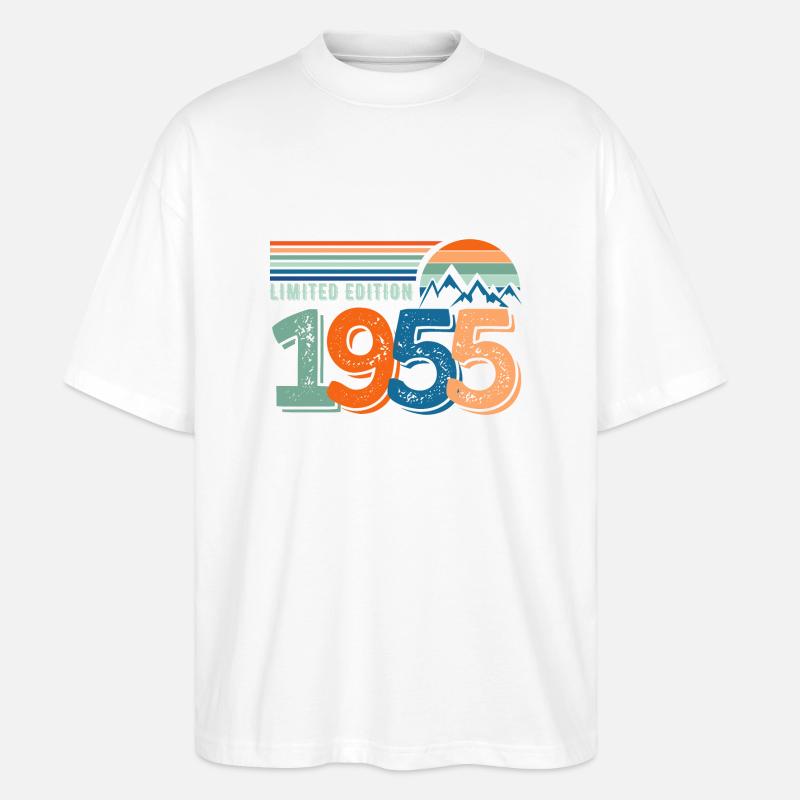Limitierte Auflage 1955 - Stanley/Stella Oversized Unisex Bio T-Shirt Blaster 2.0 - Weiß