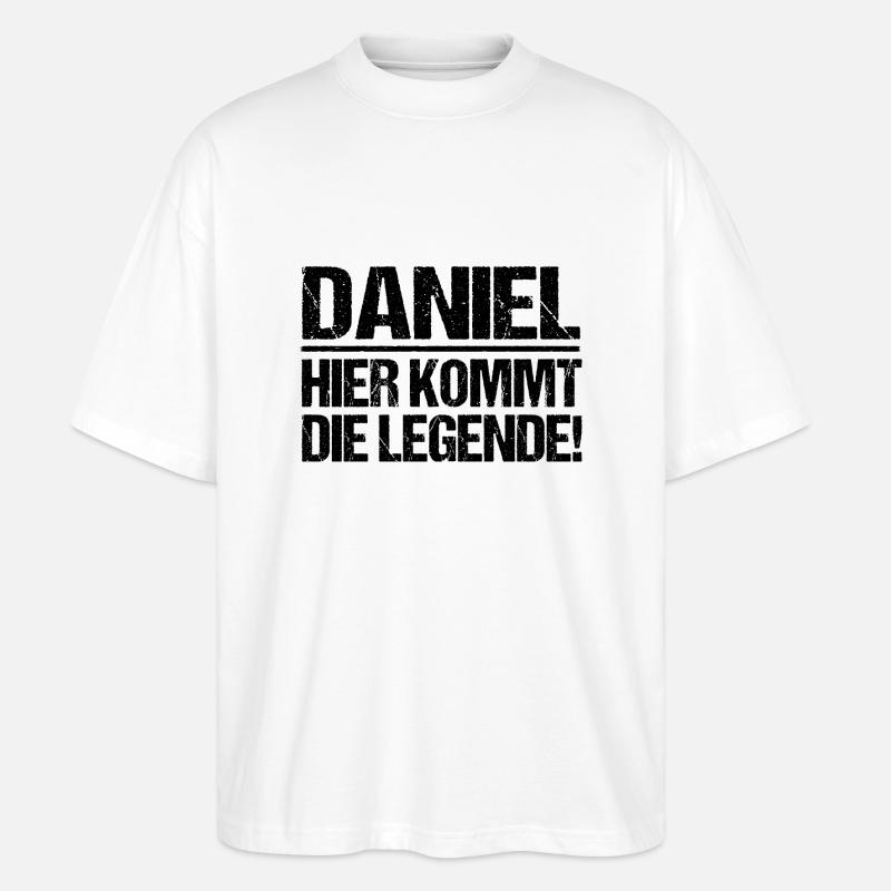 First name Daniel - Stanley/Stella Oversized Unisex Organic T-shirt Blaster 2.0 - white
