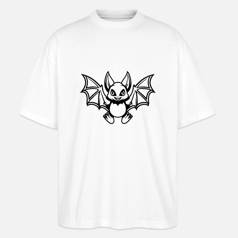 fledermaus comic - Stanley/Stella Oversized Unisex Bio T-Shirt Blaster 2.0 - Weiß