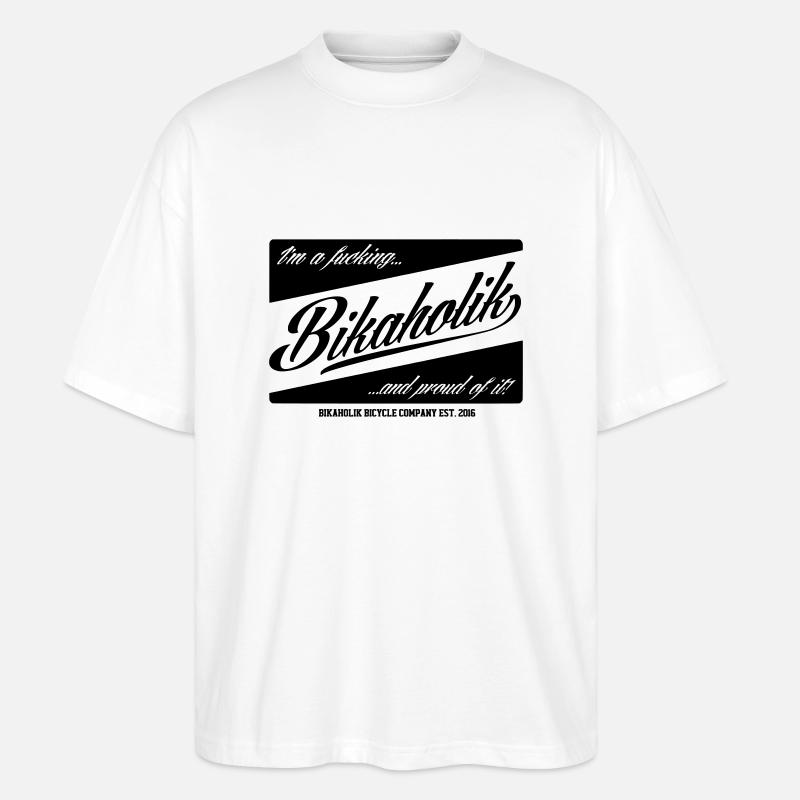 F* Bikaholik - Stanley/Stella Oversized Unisex Bio T-Shirt Blaster 2.0 - Weiß