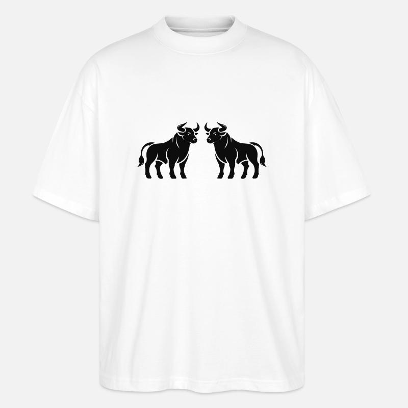 stiere - Stanley/Stella Oversized Unisex Bio T-Shirt Blaster 2.0 - Weiß