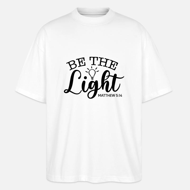 Sei das Licht - Stanley/Stella Oversized Unisex Bio T-Shirt Blaster 2.0 - Weiß