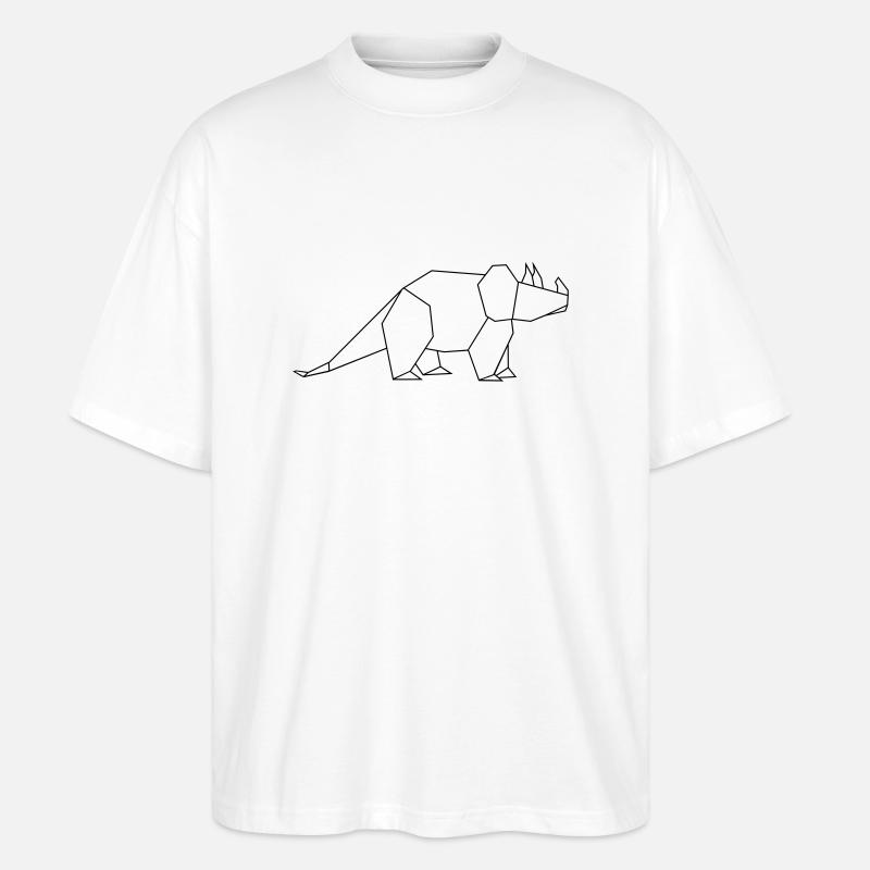 tricertops outline - Stanley/Stella Oversized Unisex Bio T-Shirt Blaster 2.0 - Weiß