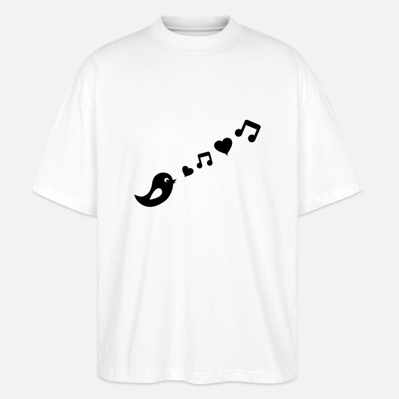 singing_bird_1 - T-shirt bio Blaster 2.0 coupe oversize Stanley/Stella Unisexe - blanc