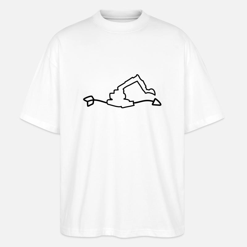 Flèche d’excavatrice - T-shirt bio Blaster 2.0 coupe oversize Stanley/Stella Unisexe - blanc