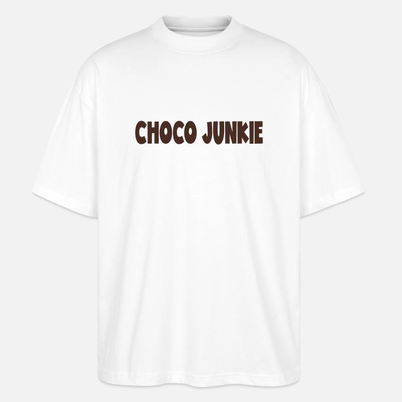CHOCO JUNKIE - Stanley/Stella Oversized Unisex Bio T-Shirt Blaster 2.0 - Weiß