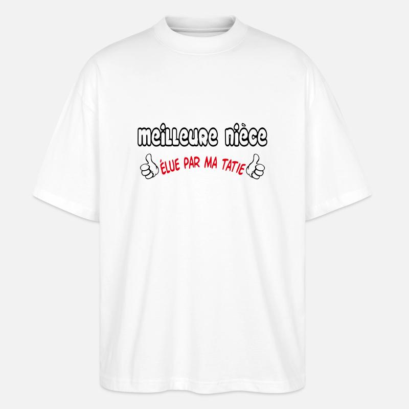 Beste Nichte - Stanley/Stella Oversized Unisex Bio T-Shirt Blaster 2.0 - Weiß