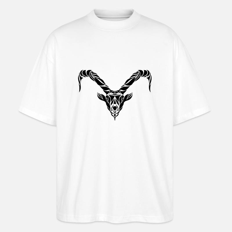 Steinbock - Stanley/Stella Oversized Unisex Bio T-Shirt Blaster 2.0 - Weiß
