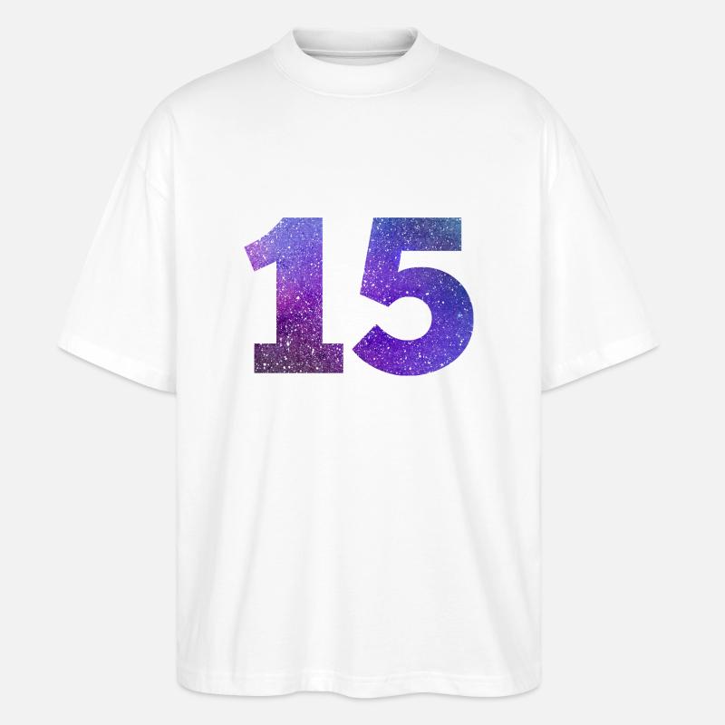 Galaxie Nummer 15 - Stanley/Stella Oversized Unisex Bio T-Shirt Blaster 2.0 - Weiß