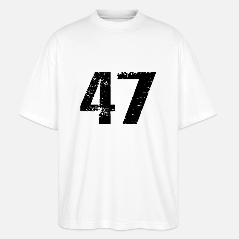 Maillot à 47 numéros - T-shirt bio Blaster 2.0 coupe oversize Stanley/Stella Unisexe - blanc