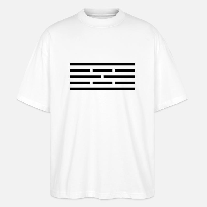 Symbol "Strahlenschutz" - Stanley/Stella Oversized Unisex Bio T-Shirt Blaster 2.0 - Weiß