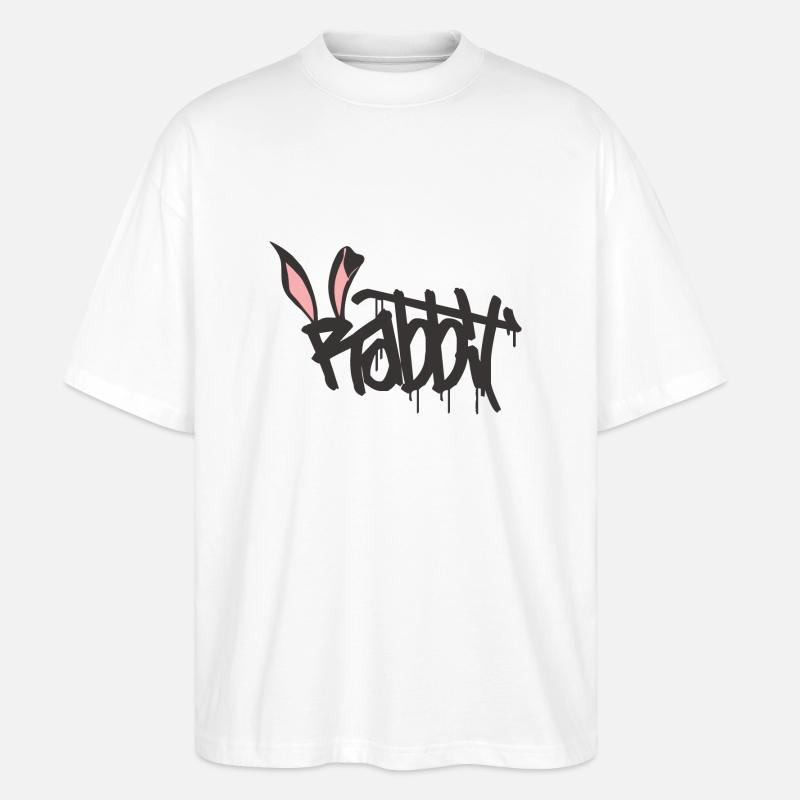 rabbit - Stanley/Stella Oversized Unisex Organic T-shirt Blaster 2.0 - white