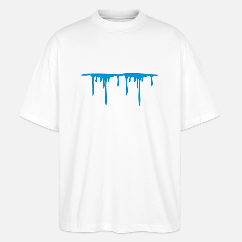 water_dropping_pattern - Stanley/Stella Oversized Unisex Bio T-Shirt Blaster 2.0 - Weiß
