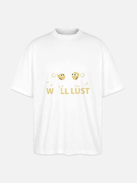 Woll Lust - Stanley/Stella Oversized Unisex Bio T-Shirt Blaster 2.0 - Weiß