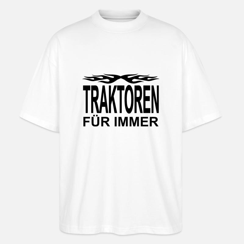 Traktor - Stanley/Stella Oversized Unisex Bio T-Shirt Blaster 2.0 - Weiß