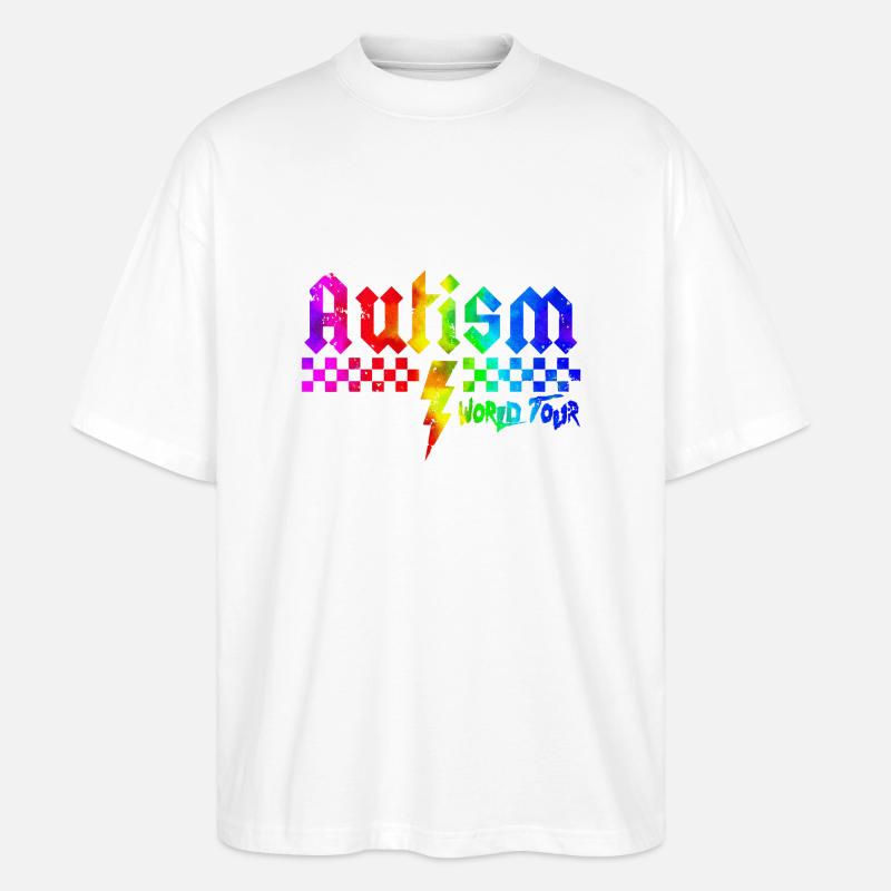 Autismus-Bewusstsein: anders, anders, besser - Stanley/Stella Oversized Unisex Bio T-Shirt Blaster 2.0 - Weiß