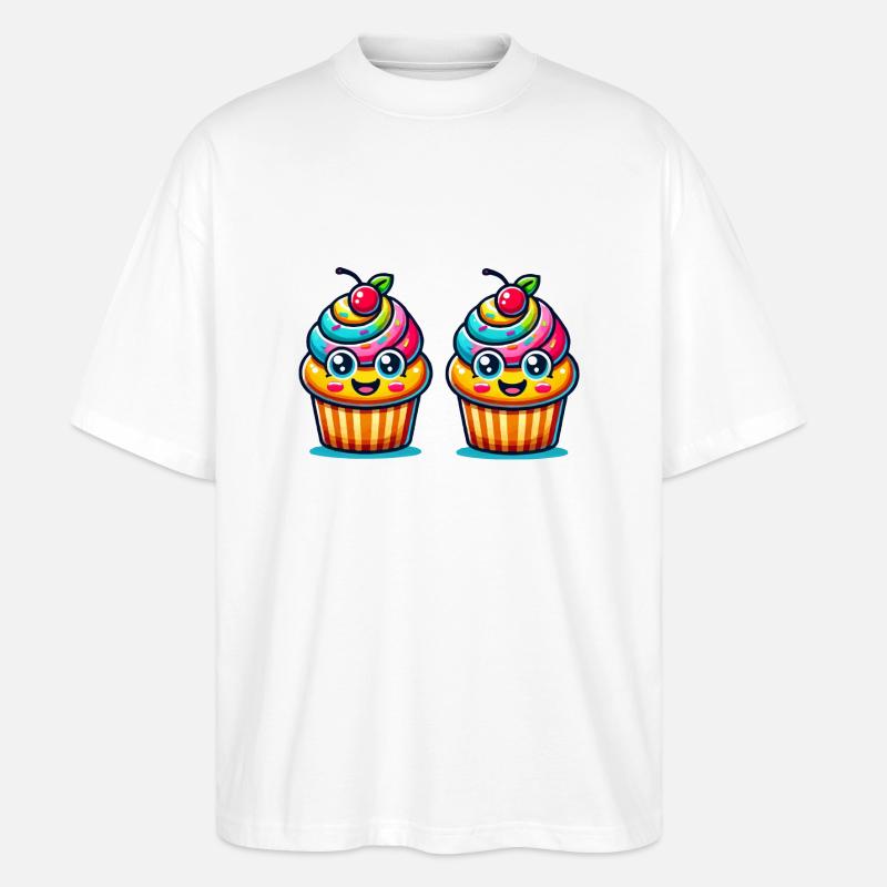 cupcake 2 - Stanley/Stella Oversized Unisex Bio T-Shirt Blaster 2.0 - Weiß