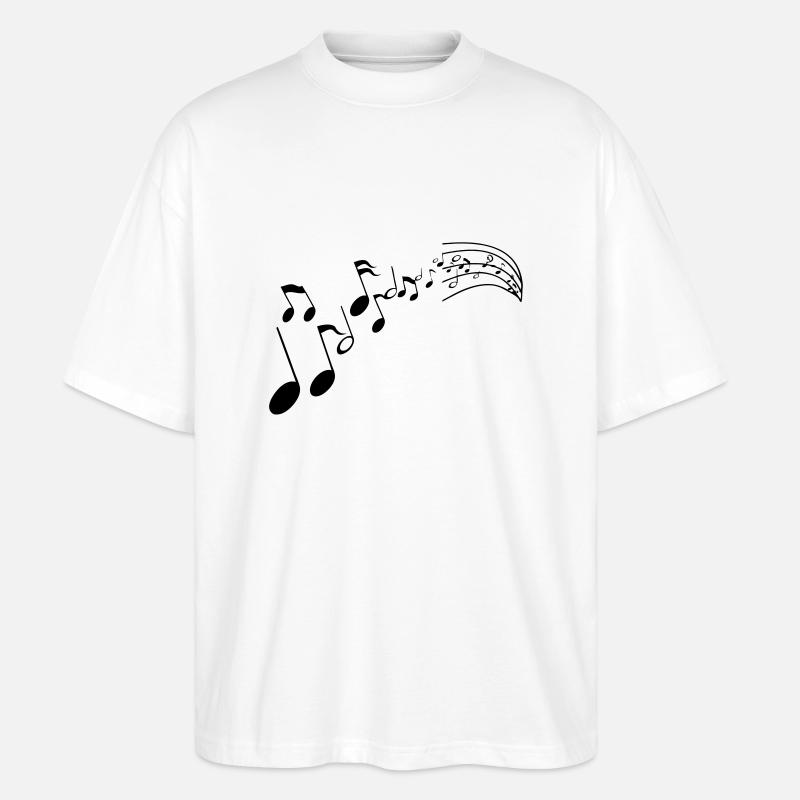Musik 3 - Stanley/Stella Oversized Unisex Bio T-Shirt Blaster 2.0 - Weiß