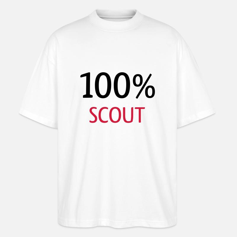 100% Scout - Stanley/Stella Oversized Unisex Bio T-Shirt Blaster 2.0 - Weiß