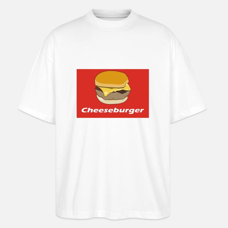 Cheeseburger - Stanley/Stella Oversized Unisex Bio T-Shirt Blaster 2.0 - Weiß