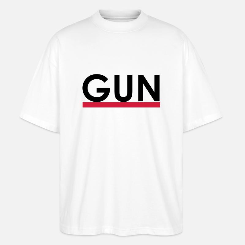 gun - Stanley/Stella Oversized Unisex Bio T-Shirt Blaster 2.0 - Weiß