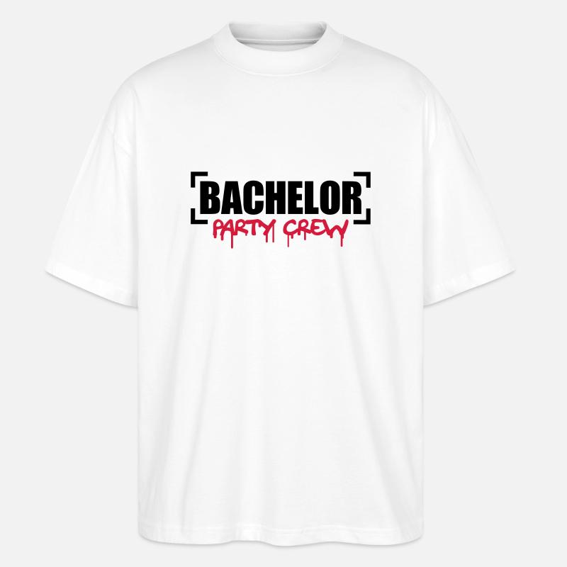 Bachelor Party Crew - Stanley/Stella Oversized Unisex Bio T-Shirt Blaster 2.0 - Weiß