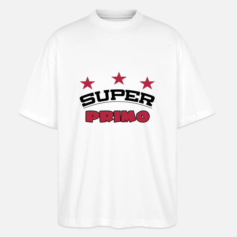 Super primo - Stanley/Stella Oversized Unisex Bio T-Shirt Blaster 2.0 - Weiß