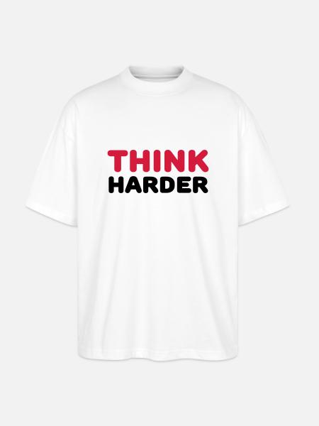Think harder - T-shirt bio Blaster 2.0 coupe oversize Stanley/Stella Unisexe - blanc