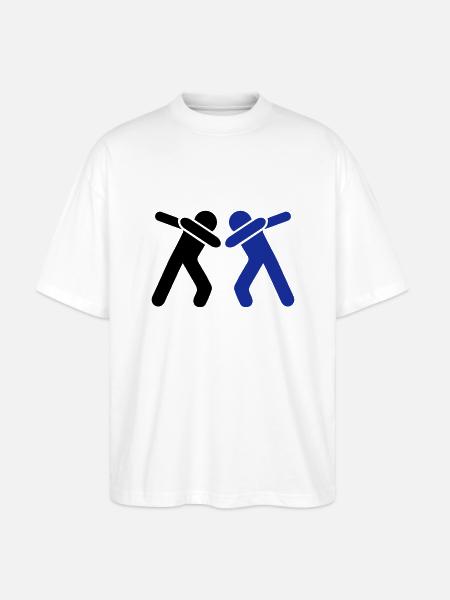 dabbing team man - Stanley/Stella Oversized Unisex Bio T-Shirt Blaster 2.0 - Weiß