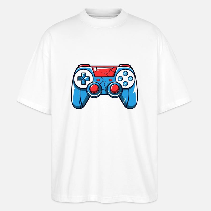 Gamer Controller Logo - Stanley/Stella Oversized Unisex Bio T-Shirt Blaster 2.0 - Weiß