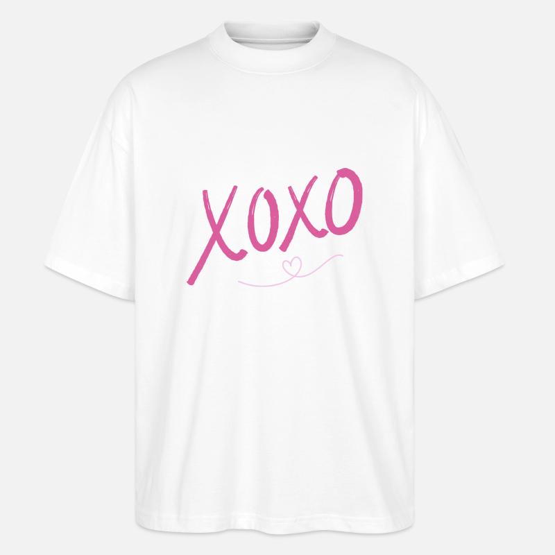 Blossom Coquette Aesthetic - XOXO - Stanley/Stella Oversized Unisex Bio T-Shirt Blaster 2.0 - Weiß