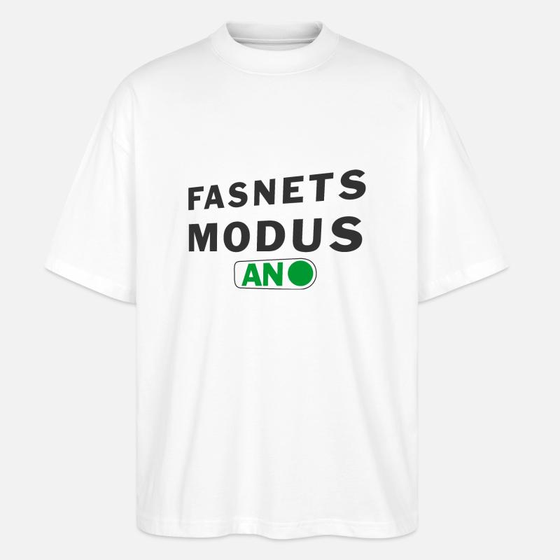 fasnetsmodus1 - Stanley/Stella Oversized Unisex Bio T-Shirt Blaster 2.0 - Weiß