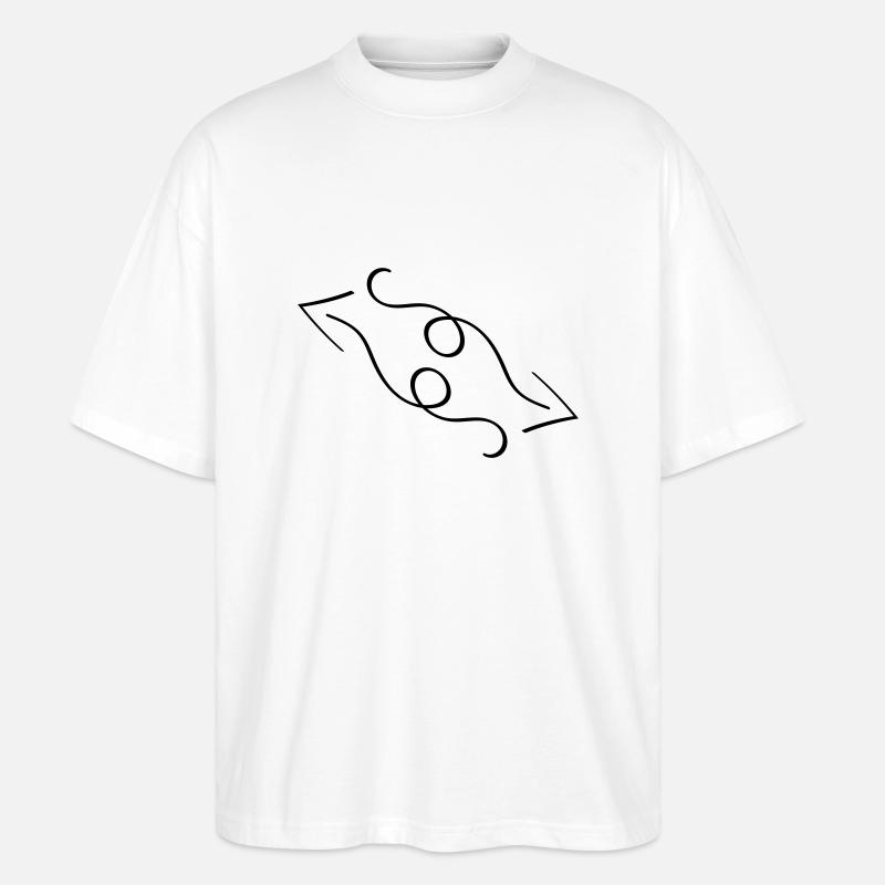 Flèches - T-shirt bio Blaster 2.0 coupe oversize Stanley/Stella Unisexe - blanc