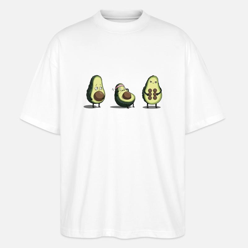Evolution des Avocado-Körpers - Stanley/Stella Oversized Unisex Bio T-Shirt Blaster 2.0 - Weiß