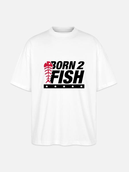 born_2_fish_wo2 - T-shirt bio Blaster 2.0 coupe oversize Stanley/Stella Unisexe - blanc