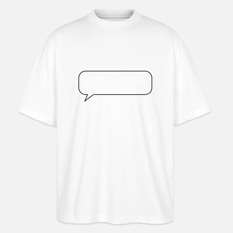 sprechblase design - Stanley/Stella Oversized Unisex Bio T-Shirt Blaster 2.0 - Weiß